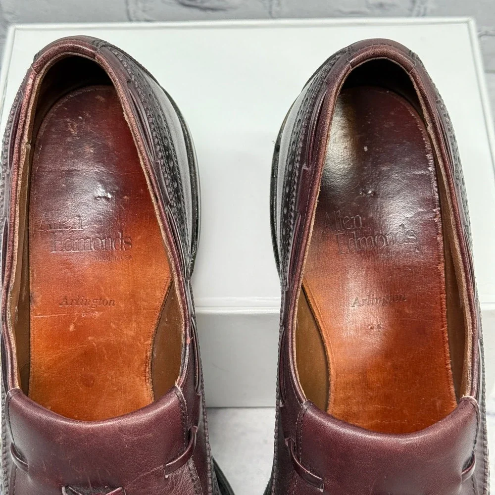 Allen Edmonds‎ Arlington Tassel Loafers Men's 9A Oxblood Burgundy Made USA 3777
